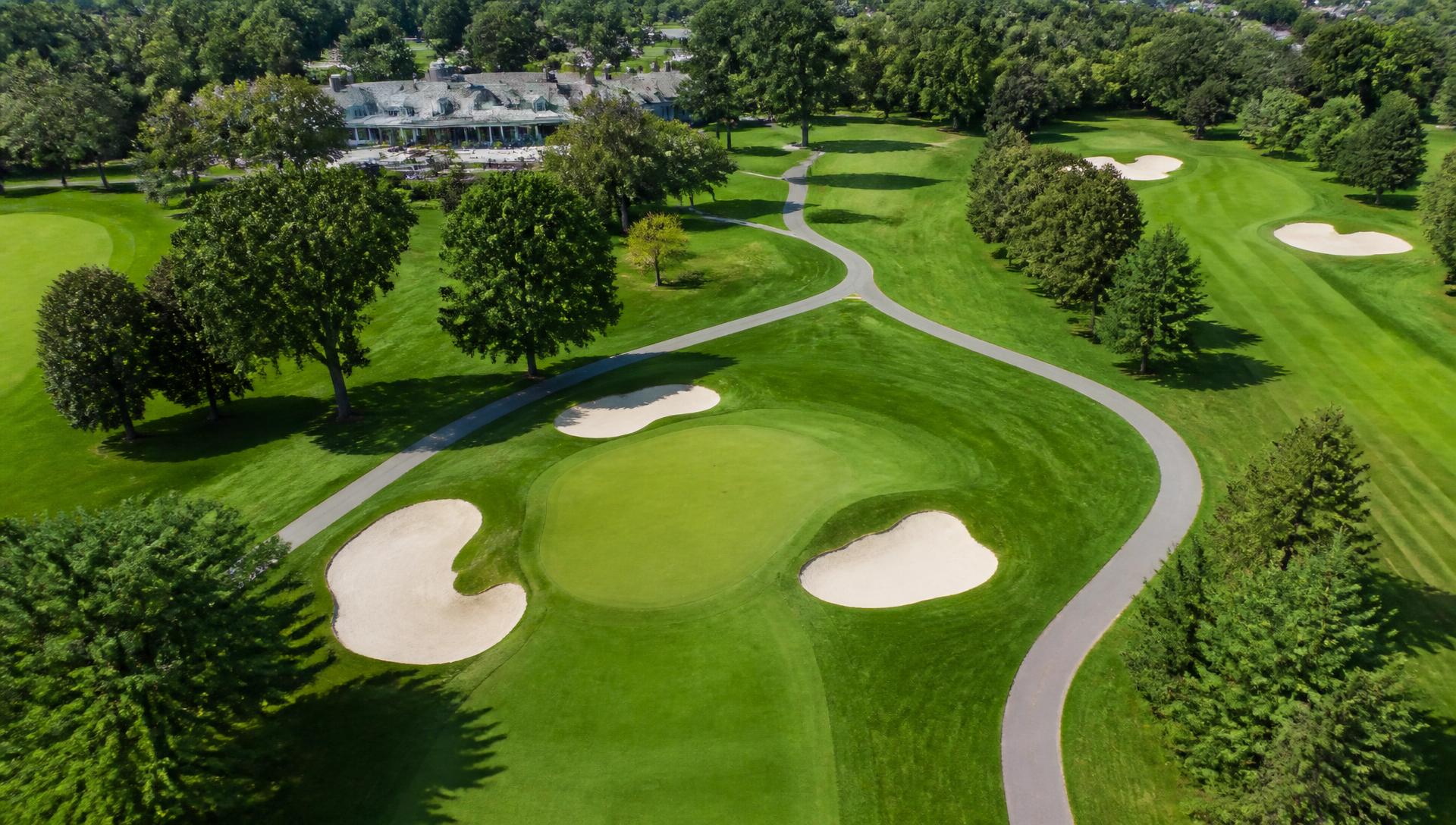 Aerial view of the North Kossuth golf course